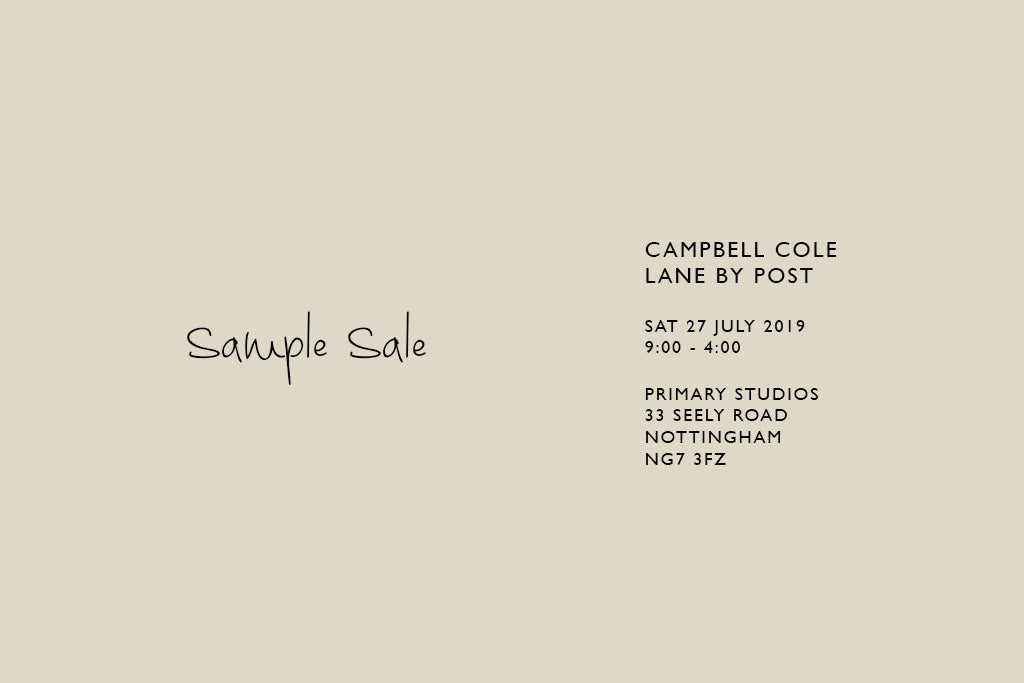 Calendar | Sample Sale at Primary Studios, Nottingham