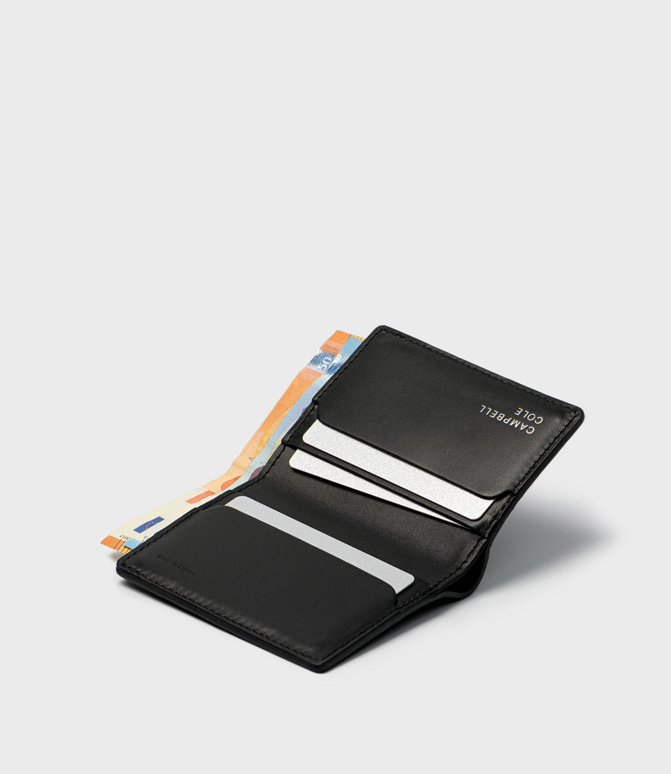 Elm Compact Wallet & Key Wrap Gift Set - Pebbled Black