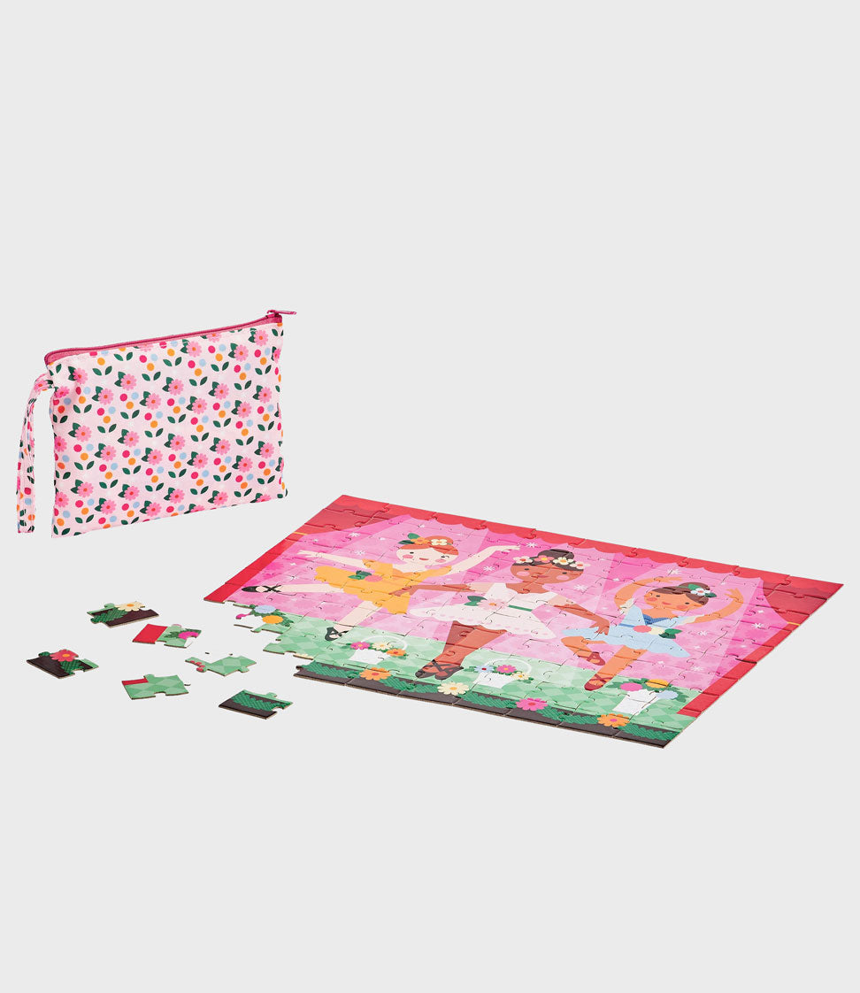 Petit Collage - Two-sided On The Go Puzzle - Ballerinas