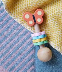 Petit Collage - Butterfly Wooden Shaker