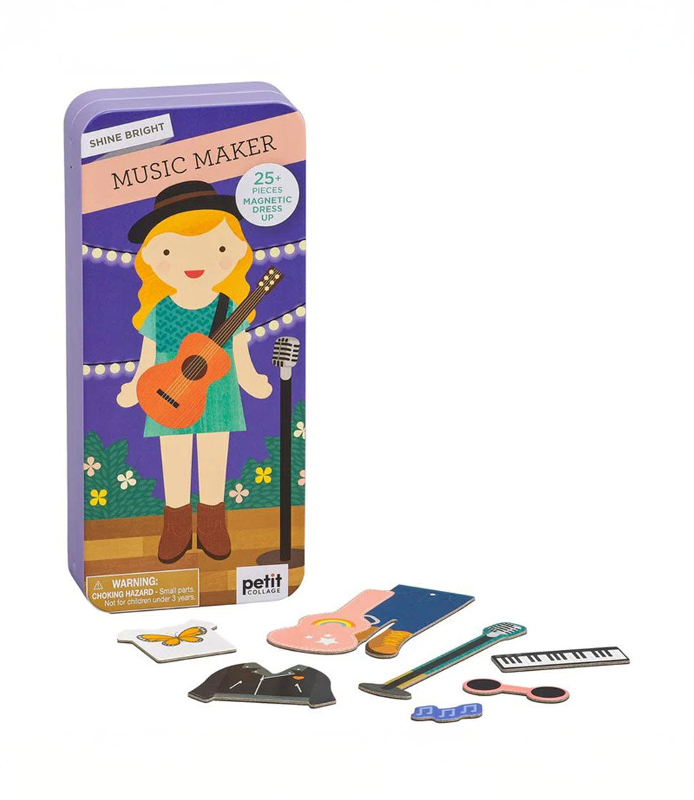 Petit Collage - Shine Bright Magnetic Dress Up Toys - Music Maker