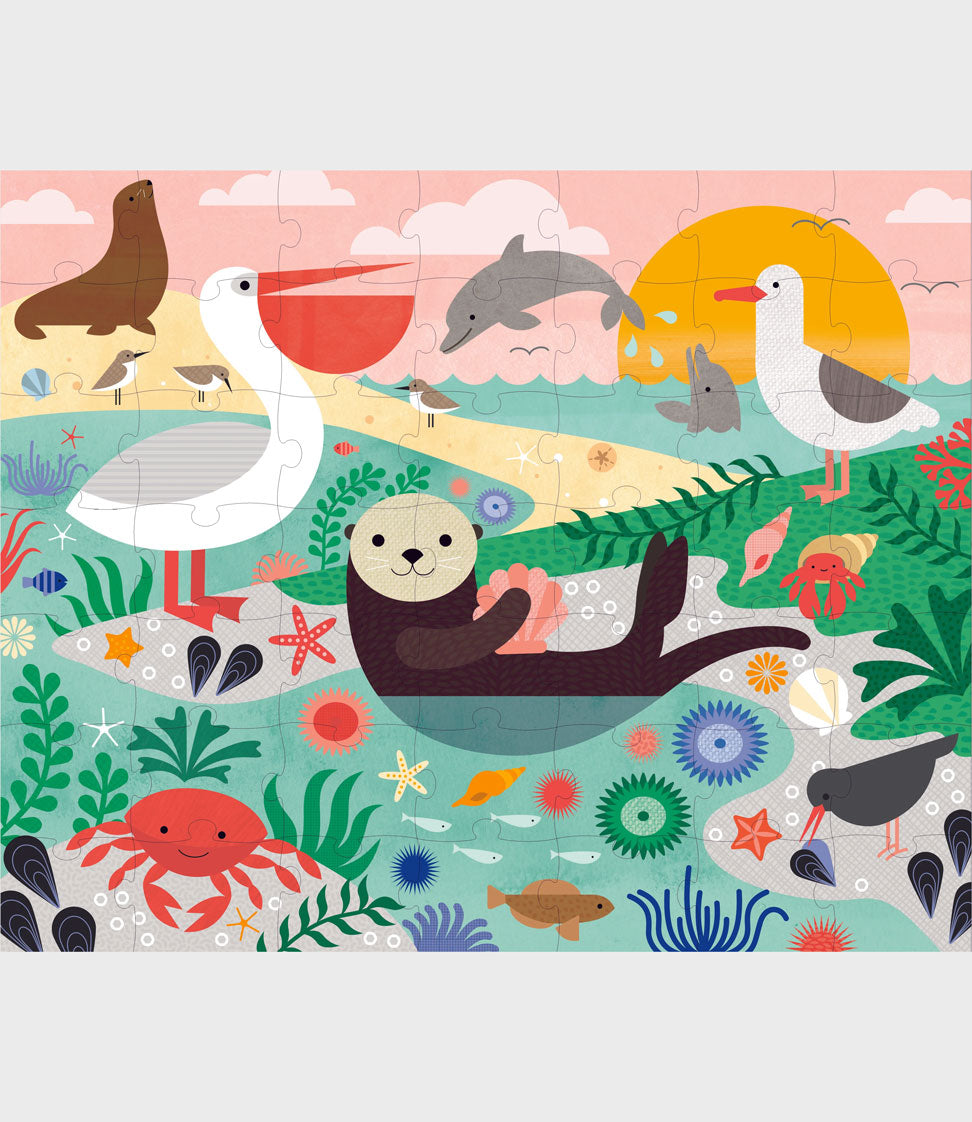 Petit Collage - Two-sided On The Go Puzzle - Under The Sea