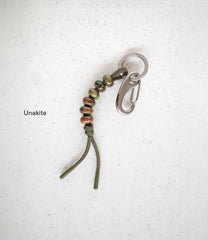 Beaded Key Knot - Olive