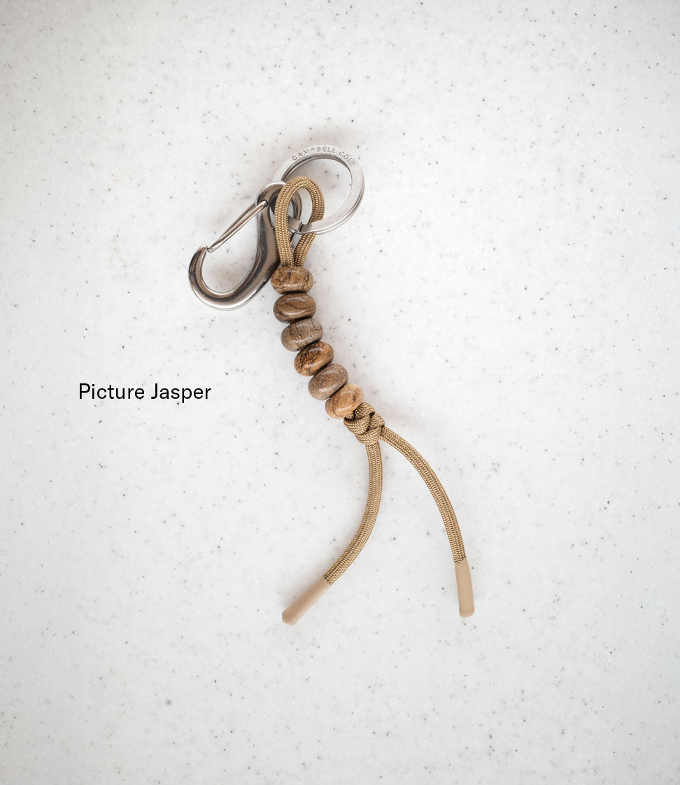 Beaded Key Knot - Tan