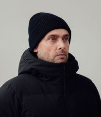 Alex Wool Beanie - Black - Made in Scotland, UK