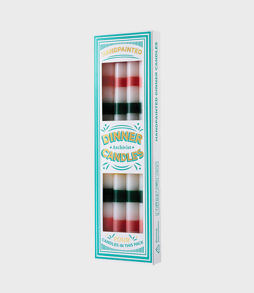 Archivist - Dinner Candles - Multi-Stripe