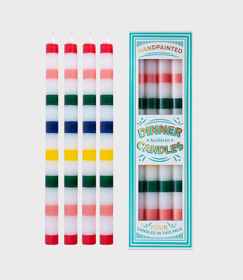 Archivist - Dinner Candles - Multi-Stripe