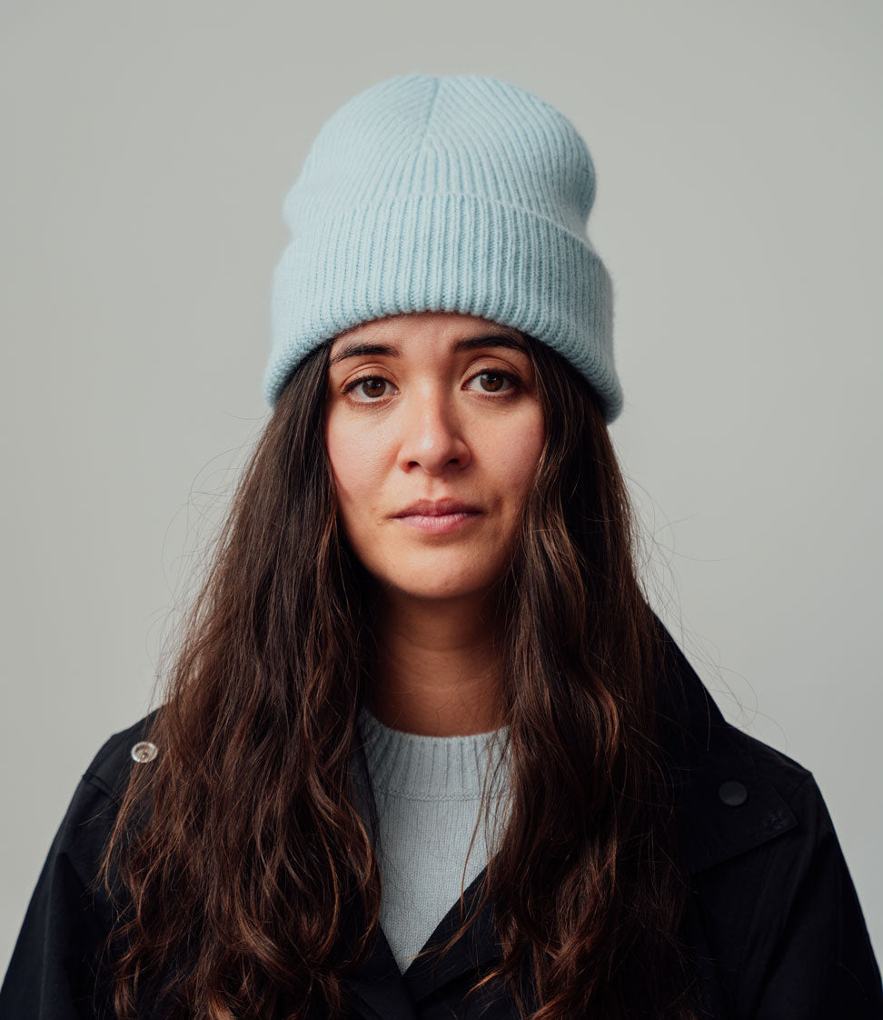 Park Beanie - Ice Blue - Made in Scotland, UK