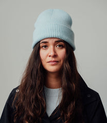 Park Beanie - Ice Blue - Made in Scotland, UK