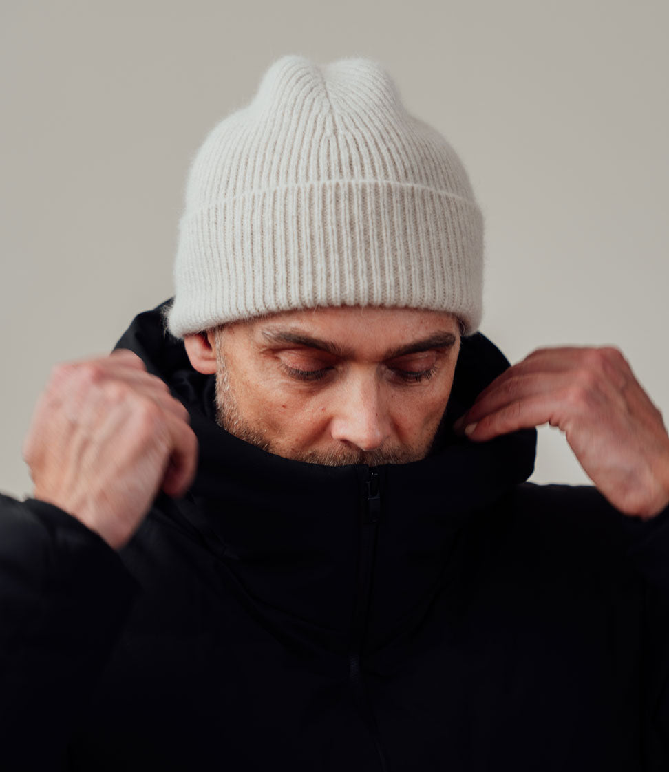 Park Beanie - Natural - Made in Scotland, UK
