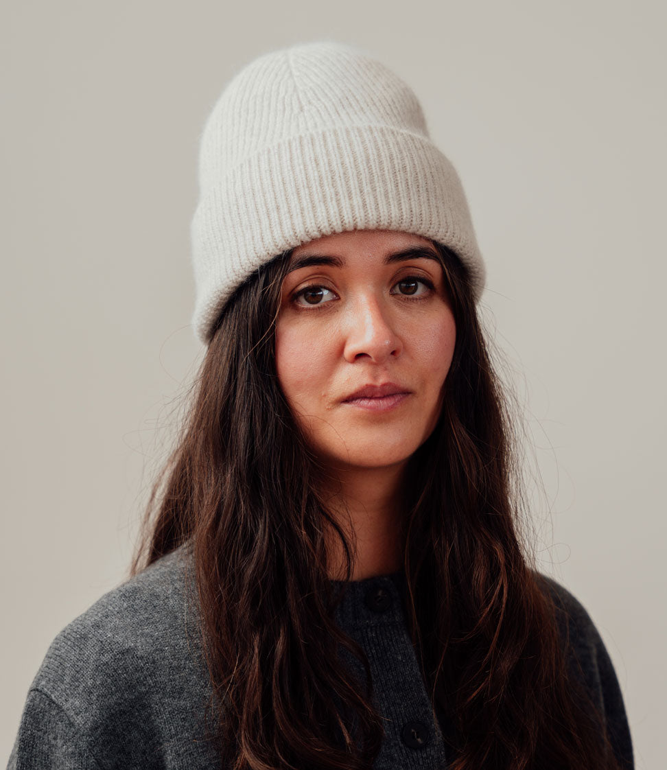 Park Beanie - Natural - Made in Scotland, UK