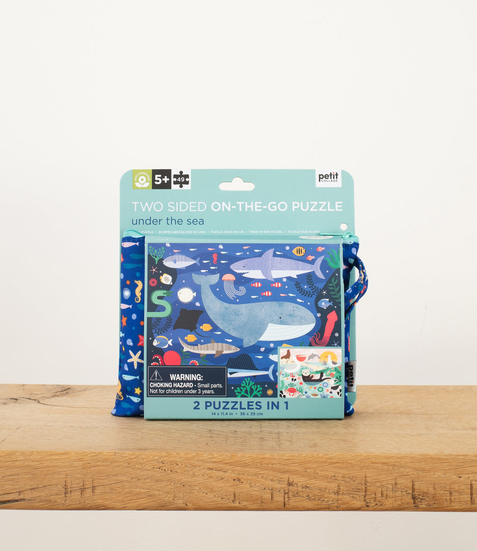 Petit Collage - Two-sided On The Go Puzzle - Under The Sea