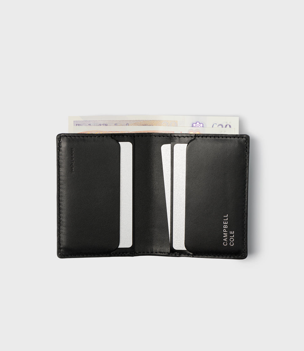 Elm Compact Wallet - Pebbled Black