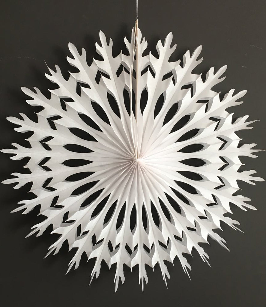 Paper Fan, Heart, 50cm - White
