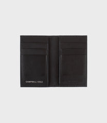 Peveril Card Wallet - Pebbled Black - REBEL