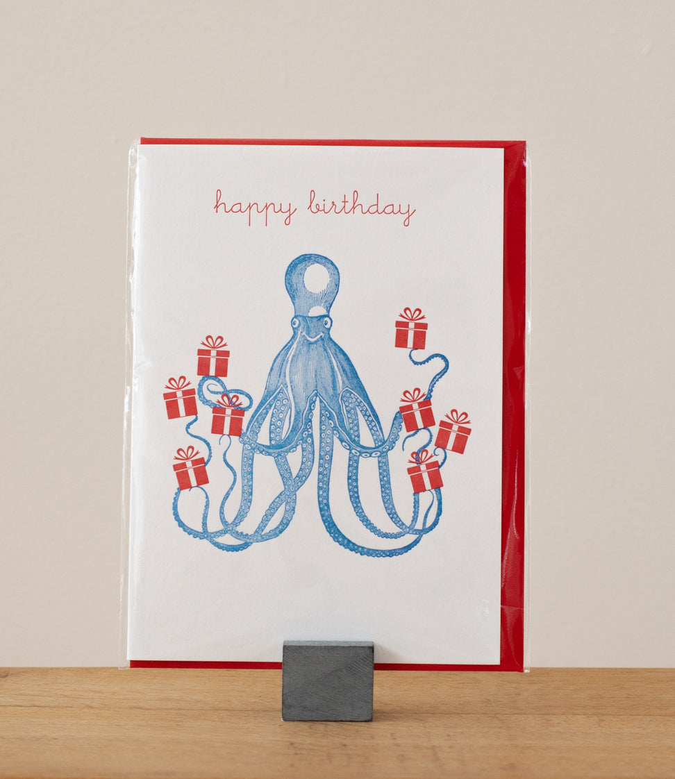 Archivist - Octopus Birthday Card